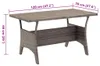vidaXL Gartentisch Grau 120x70x66 cm Poly Rattan Produktbild-Vorschau 4