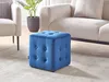BELIANI Sitzhocker Blau Samtstoff Knopfsteppung Quadrat 36 Produktbild-Vorschau 2