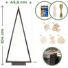 A product image showing a wooden Christmas tree decoration set with various components and dimensions. Náhled obrázku produktu