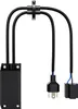 A black electronic device with cables and connectors, isolated on a white background. Anteprima dell’immagine prodotto
