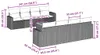 vidaXL 9-tlg. Garten-Sofagarnitur mit Kissen Schwarz Poly Produktbild-Vorschau 8