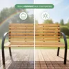 Akord Banc De Jardin Dalia Noir/Bois Naturel 122X58X82 Voir les images du produit 6