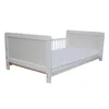 A white junior bed with a mattress on a white background. Produktbild-Vorschau
