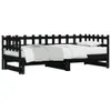vidaXL Tagesbett Ausziehbar Schwarz 2x(90x200) cm Produktbild-Vorschau 4