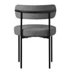 A gray chair with black metal legs, shown from the back. Náhled obrázku produktu