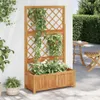 vidaXL Zvýšená postel s mříží 85x38x150 cm Masivní dřevo Náhled obrázku produktu 1