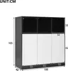 A diagram showing the dimensions of a sideboard cabinet. Produktbild-Vorschau