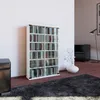 Holz CD DVD Stand Regal Roma Glastür Produktbild-Vorschau 6