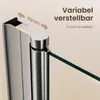 EMKE Duschtür 100x195cm Nische Pendeltür Falttür 1-teilig , Produktbild-Vorschau 2