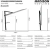 Technical drawing and specifications for a cantilever parasol. Produktbild-Vorschau