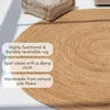 Jute-Teppich Rund Ø70cm Natur fuer Wohnzimmer und Produktbild-Vorschau 5