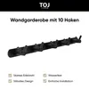 TOJ Living Nástenná šatníková skriňa - 40 cm - 10 háčikov - Náhľad obrázku produktu 3