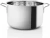A stainless steel pot with handles is shown against a white background. Produktbild-Vorschau