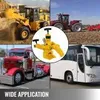 A collage of images showing heavy machinery, a truck, a bus, and a close-up of a yellow tool. Podgląd zdjęcia produktu