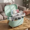 Relaxdays Scatola per medicinali, 4 scomparti, inserto Anteprima dell’immagine prodotto 5
