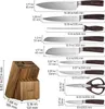 Set di coltelli da cucina VEVOR con ceppo (legno) e acciaio Anteprima dell’immagine prodotto 8