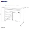 Weber Werkbank mit Schubladen grau schwarz 120 x 60 x 86 cm Produktbild-Vorschau 6