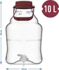 10 L Gärballon+ Hahn Weinballon Gärbehälter Flasche Produktbild-Vorschau 2