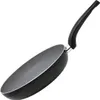 A black frying pan with a speckled gray interior and a black handle is shown against a white background. Produktbild-Vorschau
