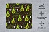 MuchoWow® Mauspad Mousepad Avocado - Fitness - Muster 20x20 Produktbild-Vorschau 2