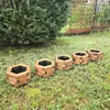 HolzGarden 5 ks Drevený Kvetináč 30x20x26 cm Šesťuholníkový Náhľad obrázku produktu 6