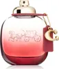 A perfume bottle with a gold cap and a gold 'C' charm. Voir les images du produit