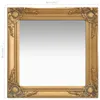 vidaXL Lustro ścienne w stylu barokowym 50x50 cm Złote Podgląd zdjęcia produktu 10