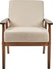 BELIANI Sessel Beige u. Dunkelbraun aus Bouclé mit Holz Produktbild-Vorschau 4