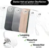 Multiple surfaces with suction cups attached, showing different materials like tile, brushed metal, wood, and white surfaces. A close-up of a suction cup is in the foreground with feature callouts. Produktbild-Vorschau
