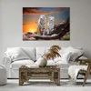 Bild auf Leinwand - Leinwandbild - Tiger weiß Rock Produktbild-Vorschau 6
