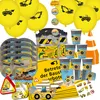 XXL Bagger Party-Set Baustelle 98-tlg.Kindergeburtstag Produktbild-Vorschau 1