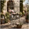 Blumenwagen Verena im Vintage Stil aus Metall, rollbar, Produktbild-Vorschau 4