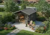 Alpholz Gartenhaus Set Gabriel 338x467cm Imprägn. Grau mit Produktbild-Vorschau 3