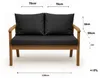 Gartenkissen Set Anthrazit – 130x50 + 2x70x50 cm – Für Produktbild-Vorschau 8