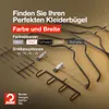 MAWA Kleiderbügel, 50er-Set, rutschfest, 41 cm, Schwarz, Produktbild-Vorschau 6