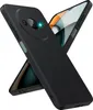 A black silicone phone case is shown diagonally, with another phone partially visible behind it. Produktbild-Vorschau