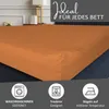 Spannbettlaken Jersey 120-130x200 Orange 100% Baumwolle Produktbild-Vorschau 3