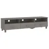 TV-Schrank HAMAR Hellgrau 158x40x40 cm Massivholz Kiefer Produktbild-Vorschau 1
