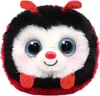 A close-up, front-facing studio shot of a plush ladybug toy. Anteprima dell’immagine prodotto