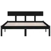 The Living Store Massivholzbett Schwarz Kiefer 150x200 cm Produktbild-Vorschau 5