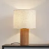 Lindby Tischleuchte Kimiko, Höhe 38 cm, Holz, Textil Produktbild-Vorschau 10