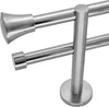 Gardinenstange mit Wandhalterung I Metall Edelstahl Look Produktbild-Vorschau 1