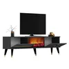 Skye Decor, Vania Fireplace - Anthracite, Gold, Produktbild-Vorschau 5