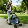 Hundebuggy Faltbar Jogger Katzenbuggy mit Netzfenstern Produktbild-Vorschau 2