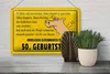 Blechschild Spruch 30x20cm Glückwunsch zum 50.Geburtstag Produktbild-Vorschau 4