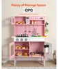 Spielküche für Kinder, Kinderküche aus Holz mit Licht & Produktbild-Vorschau 6
