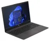 A dark gray HP laptop is shown from a diagonal angle against a white background. Produktbild-Vorschau