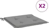 vidaXL Gartenstuhl-Kissen 2 Stk. Grau 40x40x4 cm Produktbild-Vorschau 1