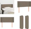 vidaXL Kopfteil mit Ohren Taupe 103x16x78/88 cm Stoff - Produktbild-Vorschau 1
