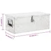 vidaXL Aufbewahrungsbox Silbern 70x31x27 cm Aluminium Produktbild-Vorschau 10